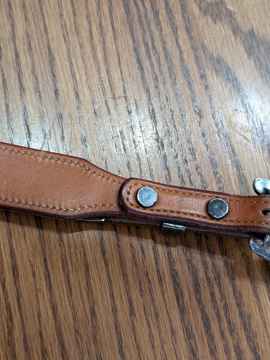 Women\'s Brown Leather Western Belt with Engraved Silver Accents main image 9